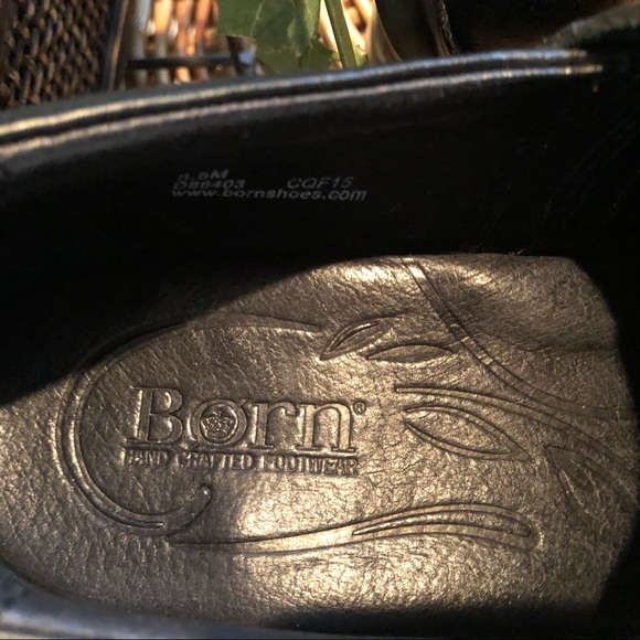 Born Brand Black Leather Booties Size 8.5M - Picture 4 of 8